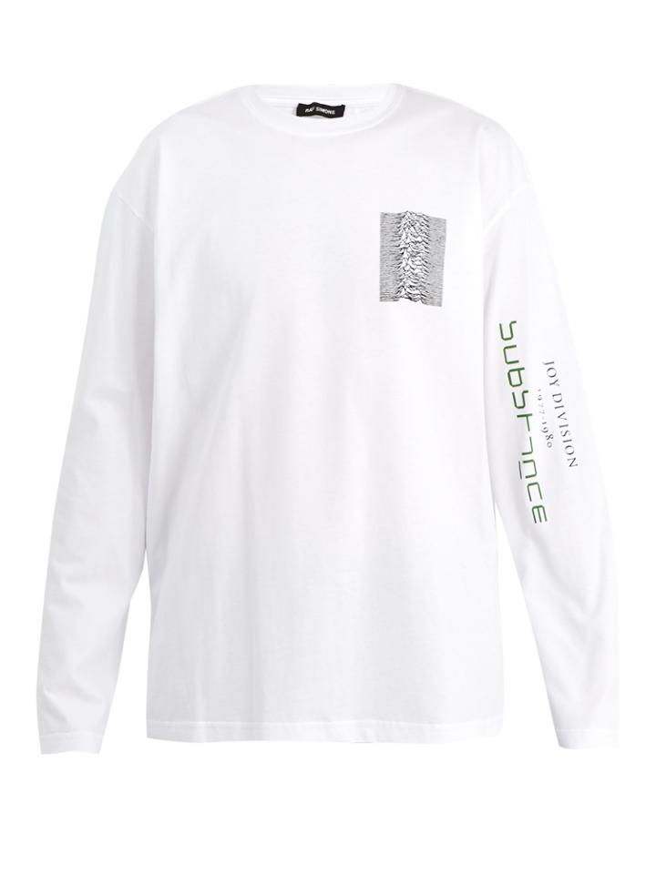 Raf Simons Graphic-print Long-sleeved Cotton T-shirt