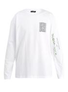 Raf Simons Graphic-print Long-sleeved Cotton T-shirt