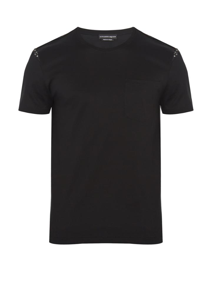 Alexander Mcqueen Skull-print Insert Cotton T-shirt