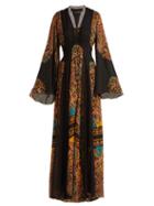 Matchesfashion.com Etro - Zoist Printed Silk Chiffon Maxi Dress - Womens - Black Multi
