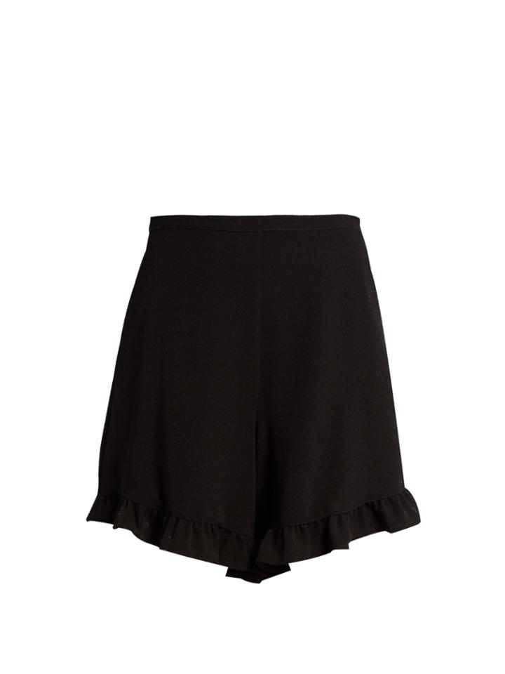 See By Chloé Ruffled-hem Crepe Shorts