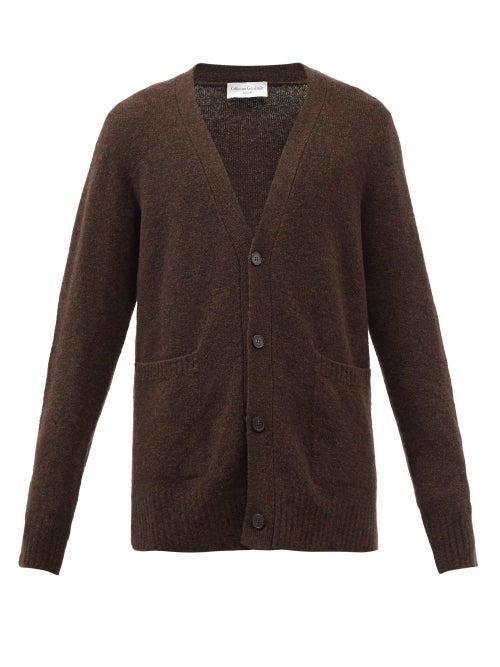 Officine Gnrale - Miles V-neck Wool-blend Cardigan - Mens - Dark Brown