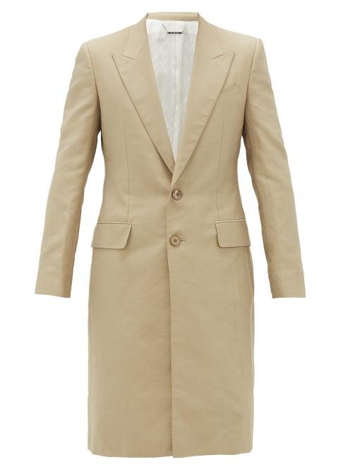 Matchesfashion.com Givenchy - Tailored Cotton-blend Cavalry Twill Coat - Mens - Brown