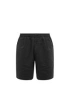 Matchesfashion.com Folk - Loom Tapered-leg Cotton-poplin Shorts - Mens - Black