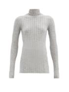 Matchesfashion.com Petar Petrov - Karen Roll-neck Merino-wool Sweater - Womens - Grey