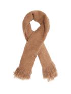 Matchesfashion.com Lauren Manoogian - Fringed Wool-blend Scarf - Womens - Brown