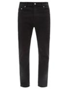 Maison Kitsun - Logo-patch Slim-leg Jeans - Mens - Black