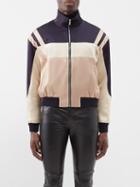 Saint Laurent - Panelled Satin Track Jacket - Mens - Beige Multi