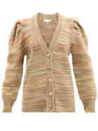 Loveshackfancy - Wilford Boyfriend Striped-jacquard Cardigan - Womens - Yellow