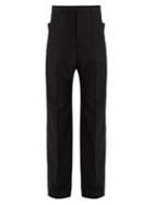 Matchesfashion.com Rick Owens - Dropped Crotch Wool Trousers - Mens - Black