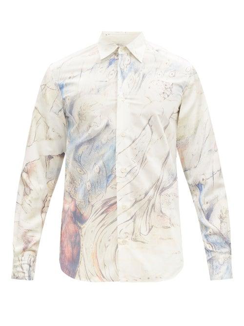 Alexander Mcqueen - Divine Comedy-print Shirt - Mens - Cream Multi