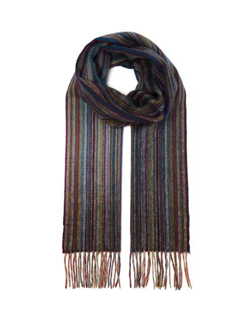 Matchesfashion.com Paul Smith - Signature Stripe Cashmere Scarf - Mens - Blue
