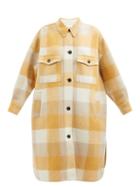 Isabel Marant Toile - Fontizi Check Wool Coat - Womens - Yellow Multi