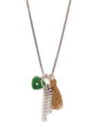 Matchesfashion.com Bottega Veneta - Heart Pendant Chain Necklace - Womens - Green