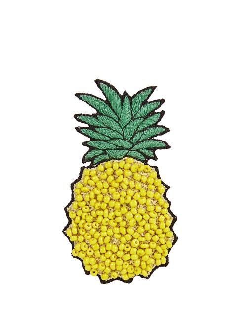 Huda Al Nuaimi Bead-embellished Pineapple Brooch