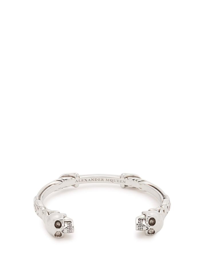 Alexander Mcqueen Engraved Skull Cuff