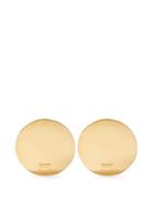 Jil Sander - Logo-engraved Gold-plated Disc Earrings - Womens - Gold