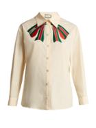 Gucci Trompe L'oeil Bow Cotton-poplin Shirt