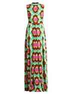 House Of Holland Heart And Cloud-print Crepe Maxi Dress