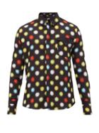 Matchesfashion.com Paco Rabanne - Polka Dot-print Crepe Shirt - Mens - Black