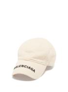 Balenciaga - Logo-embroidered Cotton Baseball Cap - Womens - White Black