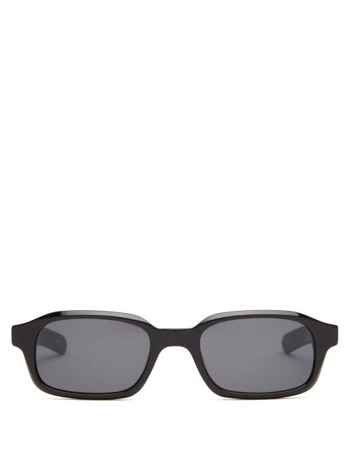 Matchesfashion.com Flatlist - Hanky Rectangle Acetate Sunglasses - Mens - Black