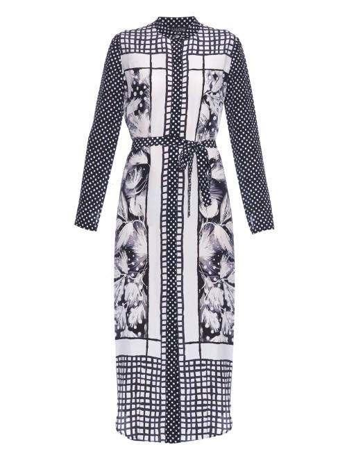 Saloni Molly Silk-crepe Shirt Dress