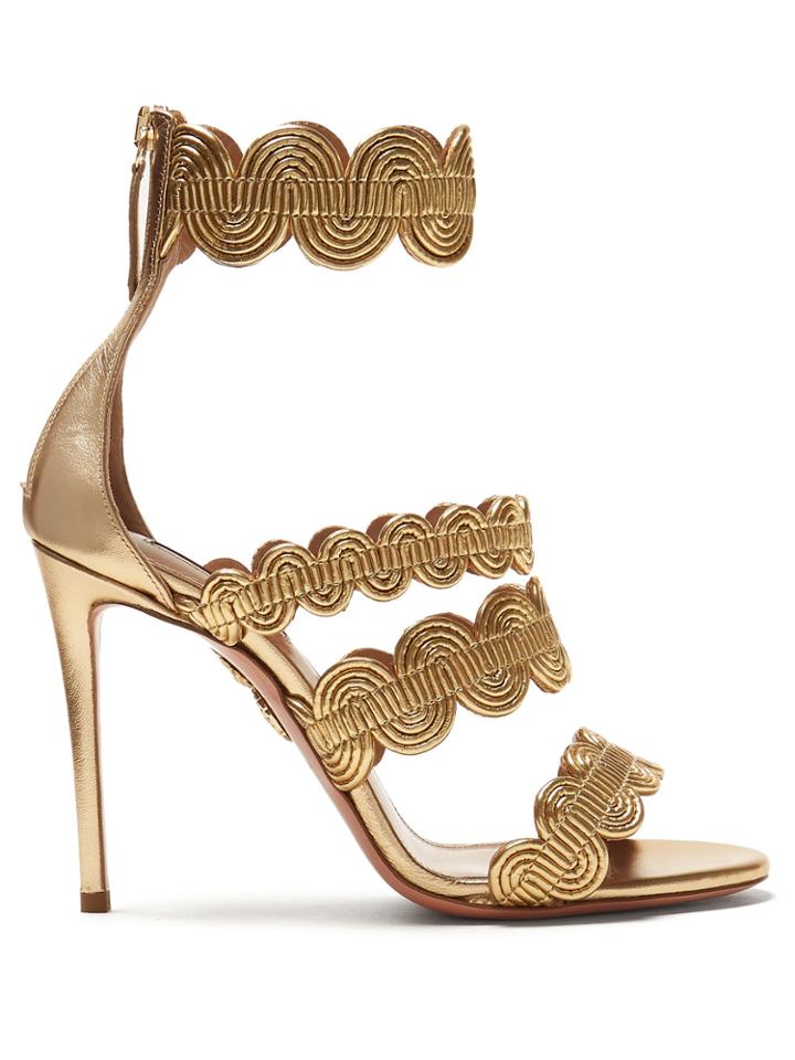Aquazzura Jodhpur 105 Leather Sandals