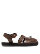 Matchesfashion.com Loewe - Braided Leather Sandals - Mens - Brown