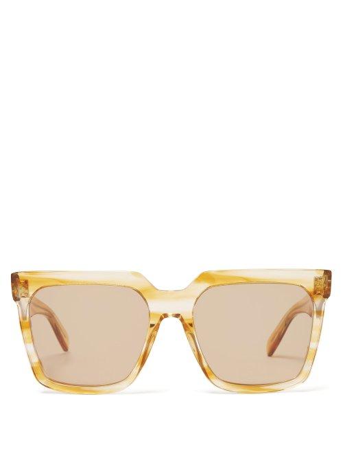 Matchesfashion.com Celine Eyewear - Square Frame Acetate Sunglasses - Womens - Beige Multi