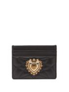 Matchesfashion.com Dolce & Gabbana - Devotion Quilted-leather Cardholder - Womens - Black