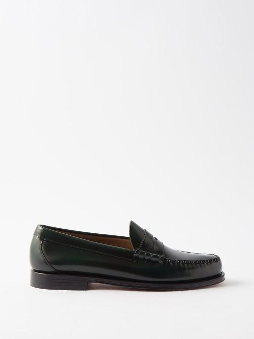 G.h. Bass & Co. - Weejun Heritage Larson Leather Loafers - Mens - Dark Green