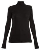 Atm Roll-neck Ribbed-jersey Top