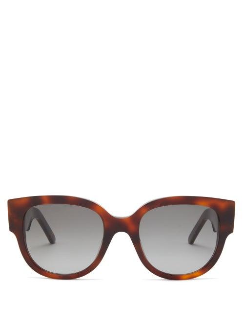 Matchesfashion.com Dior - Wildior Round Tortoiseshell-effect Sunglasses - Womens - Tortoiseshell