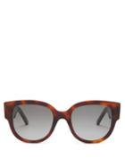 Matchesfashion.com Dior - Wildior Round Tortoiseshell-effect Sunglasses - Womens - Tortoiseshell