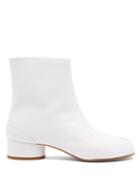 Matchesfashion.com Maison Margiela - Tabi Split-toe Leather Boots - Womens - White