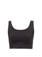 Matchesfashion.com Wardrobe. Nyc - Technical Stretch Jersey Crop Top - Womens - Black