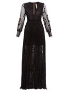 Matchesfashion.com Maria Lucia Hohan - Anastasia Polka Dot Tulle Maxi Dress - Womens - Black