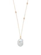 Matchesfashion.com Bibi Van Der Velden - Baroque Pearl 18kt Gold & Diamond Pendant Necklace - Womens - Pearl