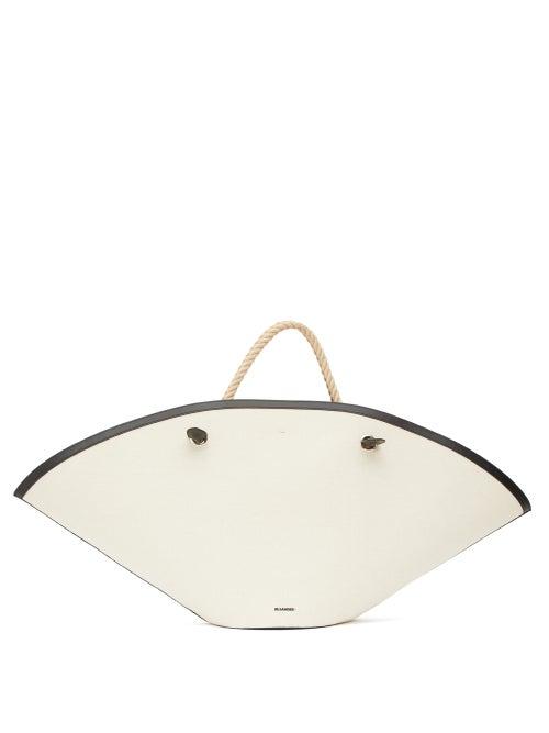 Matchesfashion.com Jil Sander - Sombrero Large Rope-handle Canvas Bag - Womens - White Multi
