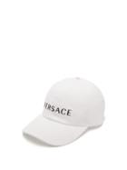 Matchesfashion.com Versace - Logo Embroidered Cotton Cap - Mens - White