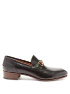 Mens Shoes Gucci - Horsebit Leather Loafers - Mens - Black