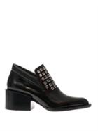 Jil Sander Mid-heel Leather Eyelet-detail Loafers