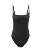Matchesfashion.com The Fold D+ Swim - The One Scoop-neck D-g Swimsuit - Womens - Black