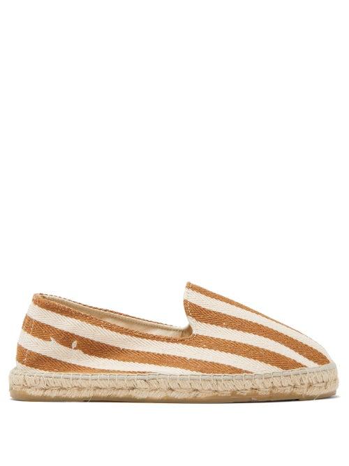 Matchesfashion.com Maneb - Yucatan Striped Canvas Espadrilles - Mens - Brown Multi