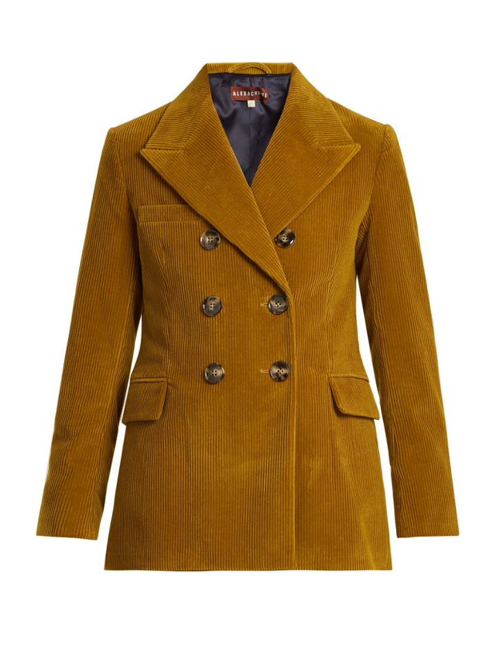 Alexachung Peak-lapel Cotton-corduroy Blazer