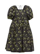 Matchesfashion.com Cecilie Bahnsen - Ronja Tiered Floral Fil Coup Dress - Womens - Black Yellow