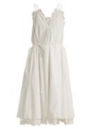 Apiece Apart Mirage Scalloped Cotton-poplin Dress