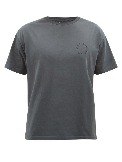 7 Days Active - Korean Town Organic Cotton-jersey T-shirt - Mens - Black