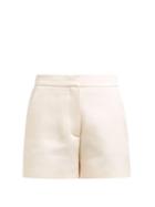 Matchesfashion.com Valentino - Tailored Wool Blend Shorts - Womens - Ivory